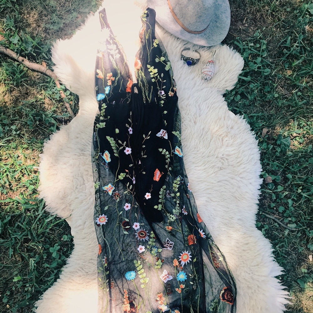 Flower bodysuit dress